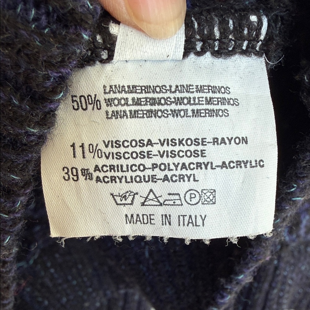 Navy & Brown Patterned Crewneck Sweater - Picture 8 of 8